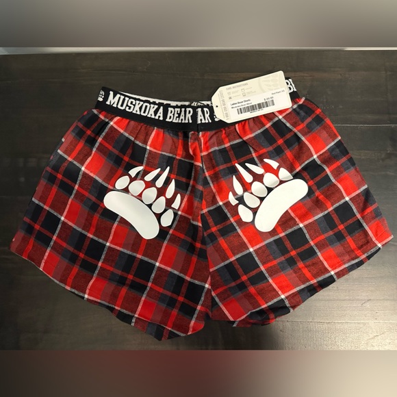 COPY - Muskoka Bear Wear Pj Shorts - Red Plaid - Brand NWT - Picture 2 of 2